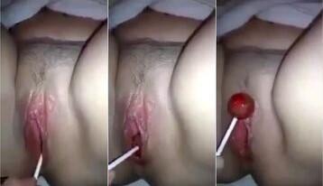 Colok Memek Pakai Lolipop