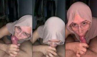 Gadis Cakep Bertudung Putih Nyepong Mentok @Bjismythang
